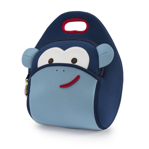 Front view Blue Monkey kid's Lunch Bag by Dabbawalla Bags