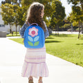 Young girl wearing Flower Petal Backpack - Dabbawalla Bags.