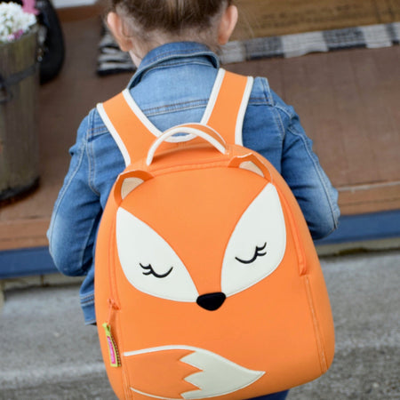 CHildren's preschool backpack with fox theme by Dabbawalla Bags