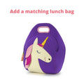 Unicorn lunch bag matches the Unicorn backpack. 