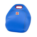 A machine-washable, eco-friendly blue Dabbawalla lunch bag rear view.